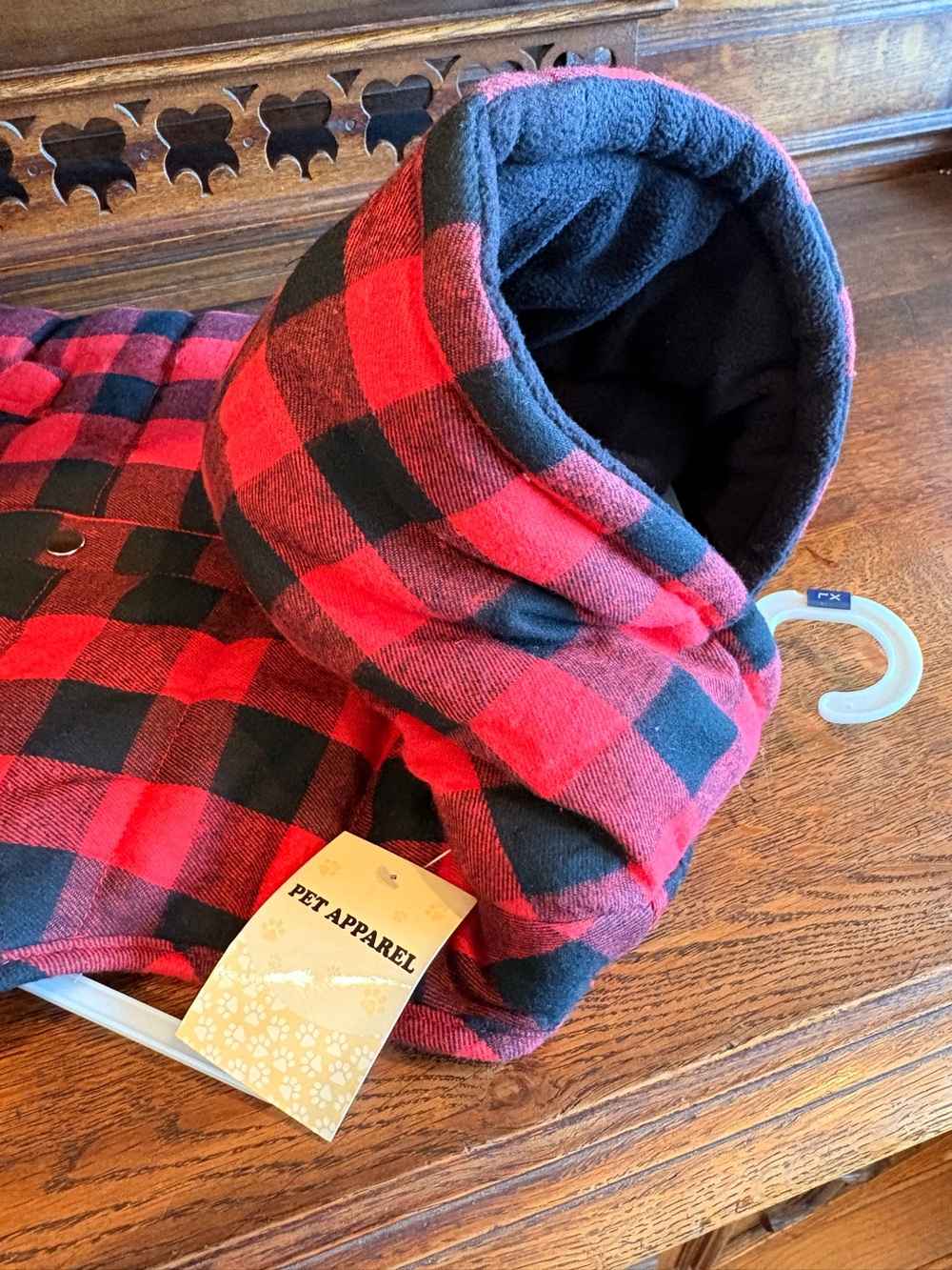 PET Red & Black Buffalo Plaid Hooded Jacket